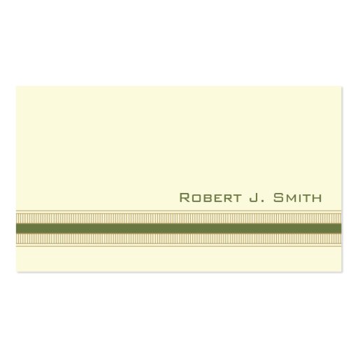 Modern Green and Gold Business Card (front side)