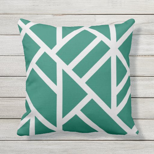 Modern Green and White Abstract Stripes Throw Pillow Zazzle