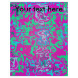 Modern green blue psychedelic on pink background flyers