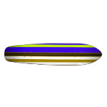 Modern green brown and blue stripes skateboards