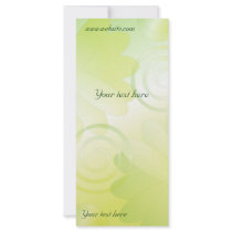 Modern green floral design rack cards by karanta Modern green floral design rack cards
