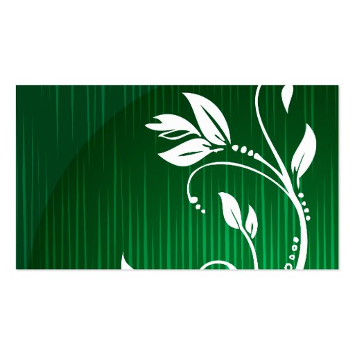 Modern Green floral VOL1 Business Card (back side)