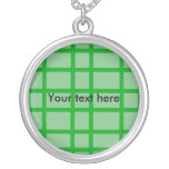 Modern green grid pattern jewelry