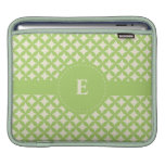 Modern Green Monogram iPad Sleeve