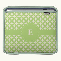 Modern Green Monogram iPad Sleeve ipad sleeves