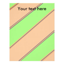 Modern green orange diagonal stripes letterhead template