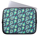 Modern Green Paisley Custom Laptop Sleeve