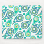 Modern Green Paisley Mousepad mousepads