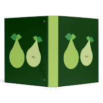 Modern Green Pear 3 Ring Binder