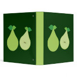 Modern Green Pear 3 Ring Binder