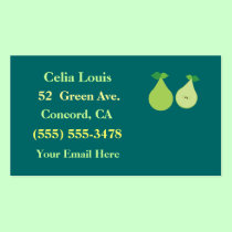 Modern Green Pear Business Cards business cards