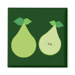 Modern Green Pear Fridge Magnets