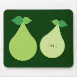 Modern Green Pear Mousepads