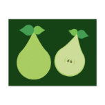 Modern Green Pear Post Cards