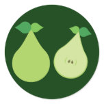 Modern Green Pear Stickers
