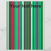 Modern green pink and purple stripes flyer