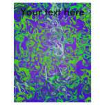 Modern green psychedelic on purple background flyers