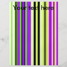 Modern green purple violet stripes personalized flyer