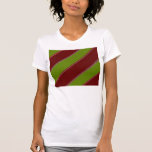 Modern green red diagonal stripes shirt