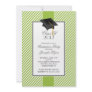 Modern Green Stripe Graduation Party Invitation Modern Green Stripe Graduation Party Invitation