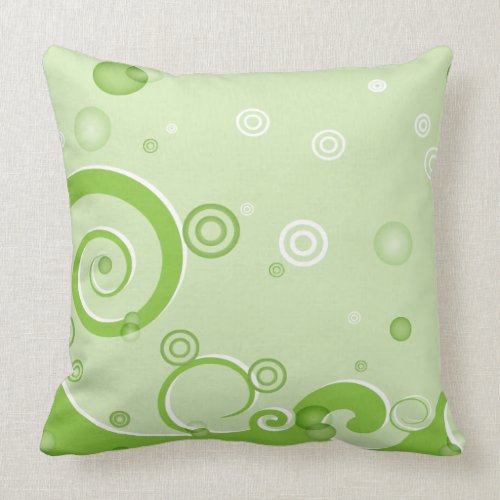 Modern Green swirls Pillows