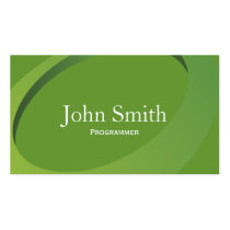 Modern Green Swish Programmer Business Card