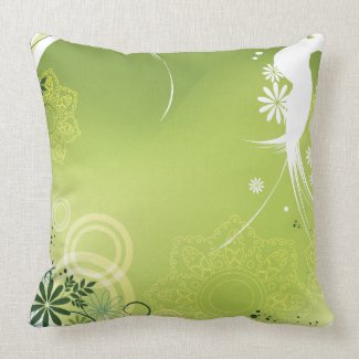 Modern Green Throw Pillow