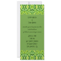 modern green wedding invitations