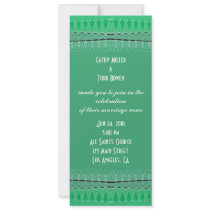 modern green wedding invitations