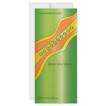 Modern green, yellow and orange design rack cards