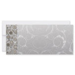 Modern Grey and white paisley pattern Rack Card Design