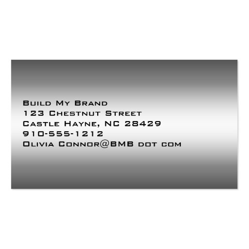 Modern Grey Professional Designer Business Card (back side)