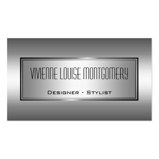 Modern Grey Professional Designer Business Card (front side)
