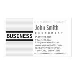 Modern Grey Stripes Economist Business Card Modern Grey Stripes Economist Business Card