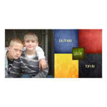 Modern Grunge Block Photo Card photo cards