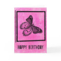 Modern Grunge Butterfly Birthday Card