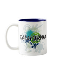 Modern Grunge Halftone California Mug