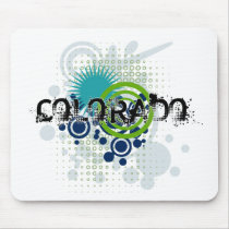 Modern Grunge Halftone Colorado Mousepad
