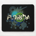 Modern Grunge Halftone Florida Mousepad Dark