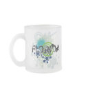Modern Grunge Halftone Florida Mug Glass