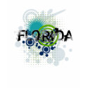 Modern Grunge Halftone Florida T-Shirt Womens