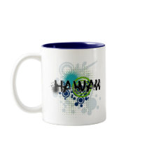 Modern Grunge Halftone Hawaii Mug