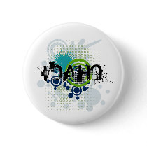 Modern Grunge Halftone Idaho Button