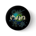 Modern Grunge Halftone Idaho Button Dark by MugUSA Modern Grunge Halftone Idaho Button Dark
