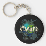 Modern Grunge Halftone Idaho Keychain Dark