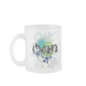 Modern Grunge Halftone Idaho Mug Glass by MugUSA Modern Grunge Halftone Idaho Mug Glass