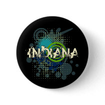 Modern Grunge Halftone Indiana Button Dark