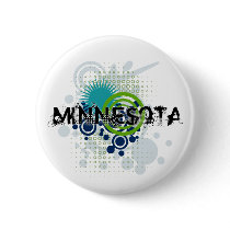 Modern Grunge Halftone Minnesota Button
