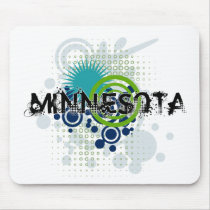Modern Grunge Halftone Minnesota Mousepad