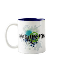 Modern Grunge Halftone Washington DC Mug